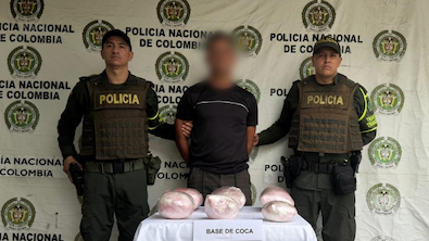 Capturado hombre con 11 kg de base de cocaína en Natagaima